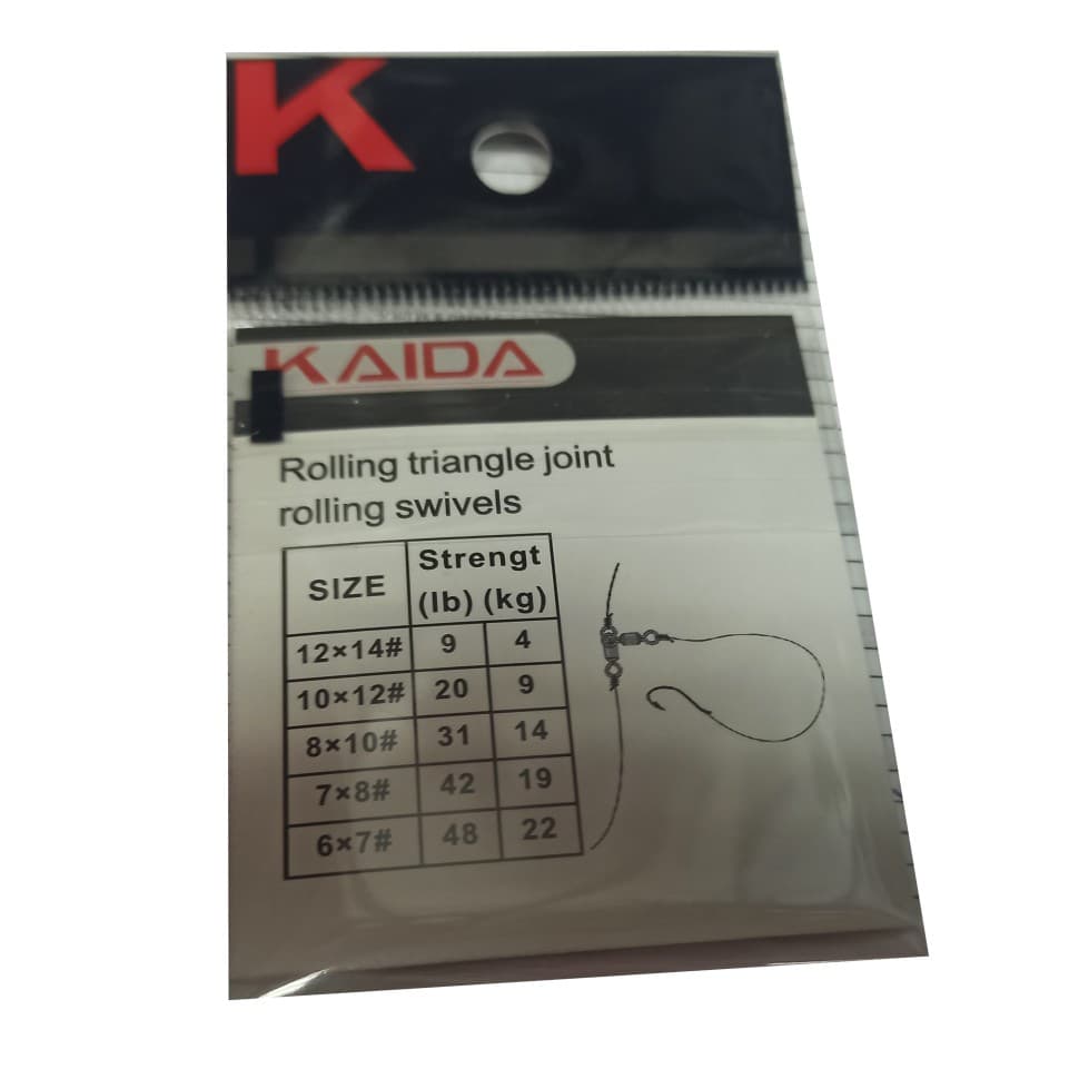 Вертлюг рыболовный Kaida Long Body Rolling Swivel
