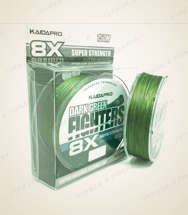 Плетёный шнур Kaida 8X FIGHTERS DARK GREEN