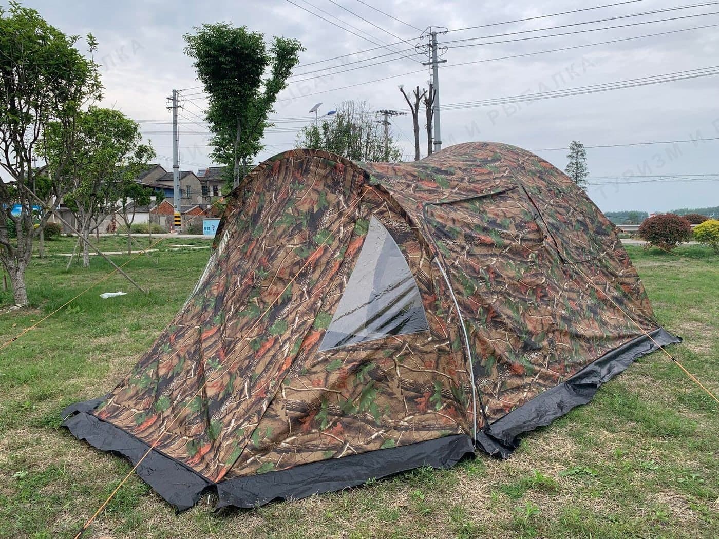 Четырёхместная высокая палатка с большим тамбуром с юбкой Mimir ART1036MC