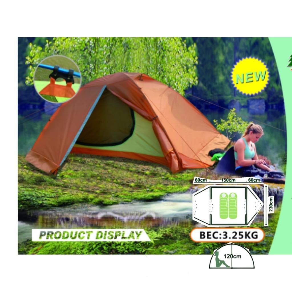 Двухместная палатка с тамбуром с алюминиевым каркасом Mimir ART6102
