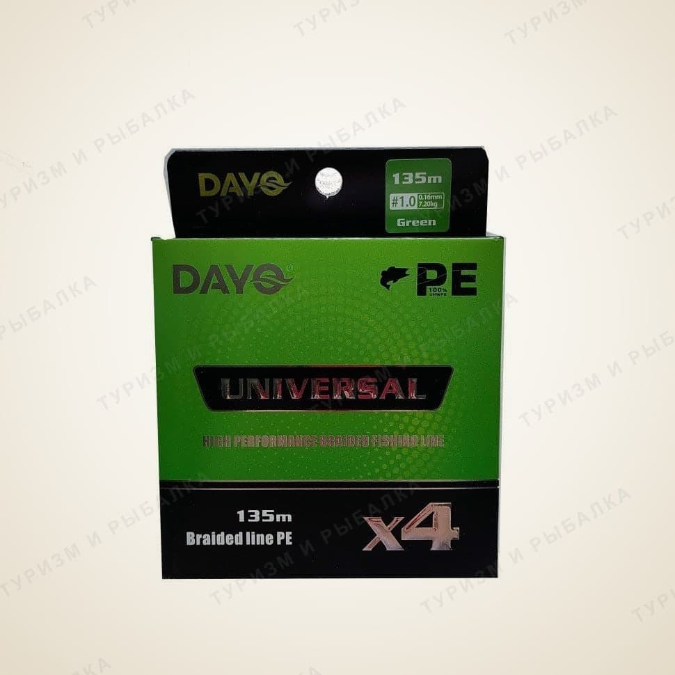 Плетёный шнур DAYO UNIVERSAL X4, типоразмер 14, 135 м