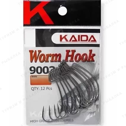 Крючок офсетный Kaida WORM HOOK # 1, размер 1